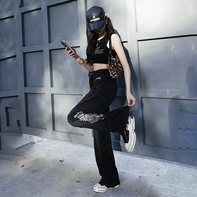 chrome hearts double layer mesh wide leg athletic trousers